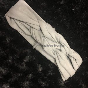 Grey Turban Knot Headband   HB978   Handmade NWT Boutique